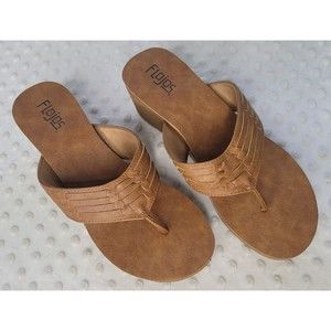 Flojos Women's Jess Wedge Flip Flop Sandals Size 9 Summer